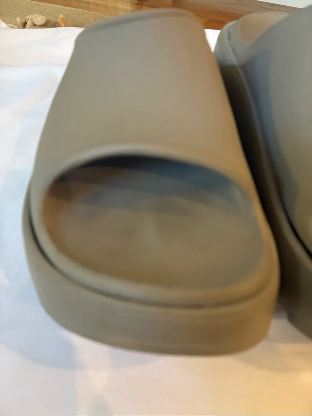 Platform Slides Sandals in Taupe Minimalist Comfort these run Narrow for 40 REG